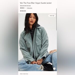Brand new! Free People We The Free Blair Vegan Suede Jacket - Retail $168